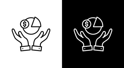 Asset Allocation  White Icon Set Design