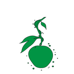 Green apple illustration