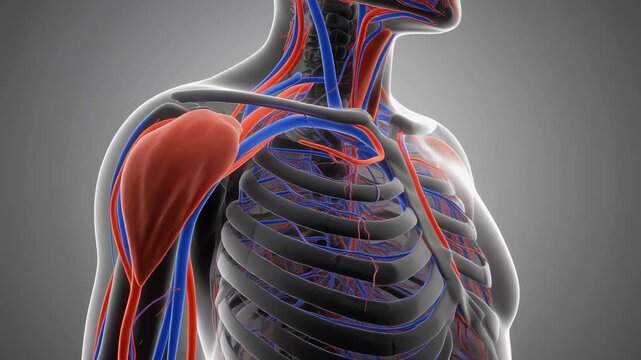 Anatomical Visualization: Cephalic Vein and Circulatory System