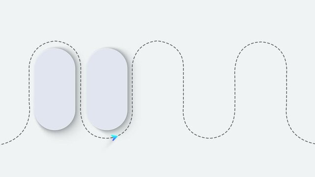Financial data infographic 5 steps template animation. Sequence options 4K video. Animated blank diagram visualization. Process layout empty design - Powered by Adobe