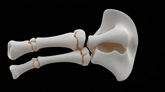 3D Render of the Distal Phalanx Bone of the Thumb