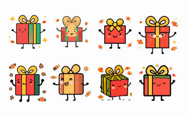 Cute Christmas with joyful character and soft flat illustration aesthetic