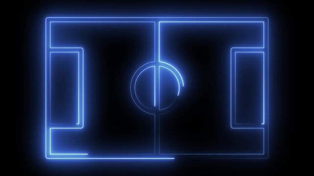 3d football stadium with soccer goal front view.  neon lights match football isometric field video animation,
Soccer field stadium or football lawn with artificial turf panoramic view
 - Powered by Adobe