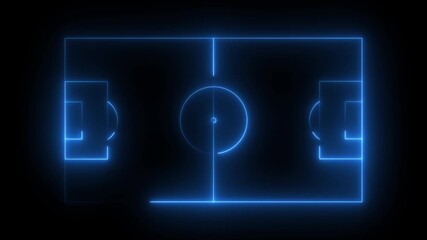 Animation of neon sports stadium on black background. neon lights match football isometric field video animation,
Glowing neon red lights match future football isometric field video animation - Powered by Adobe