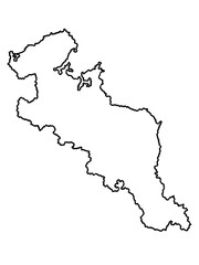 Fototapeta premium 京都府の地図（白地図）