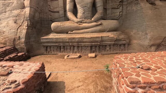 Historic Stone-Carved Buddha at Gal Viharaya &ndash; Polonnaruwa Cultural Heritage in Sri Lanka