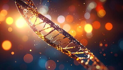 DNA Helix Structure - A Detailed Scientific Visualization.