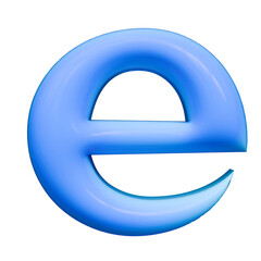 Alphabet number and symbo 3d render word Sky Blue Glossy Bubble Form