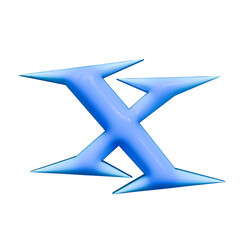 Alphabet number and symbo 3d render word Sky Blue Glossy Bubble Form