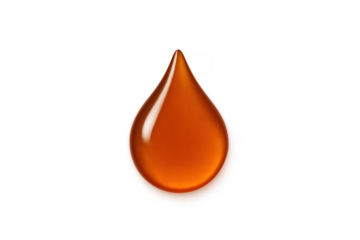 Golden viscous liquid drop with transparency effect