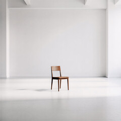 Fototapeta premium white chair in a room