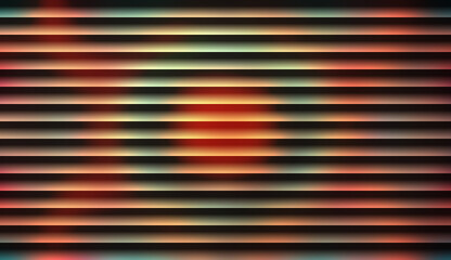 Obraz premium Dark Moody Gradient Background with Horizontal Glass Effect Stripes and Bokeh