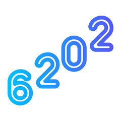 year gradient icon
