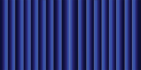 Abstract background of vertical blue stripes with a three-dimensional gradient effect. © Ahmad