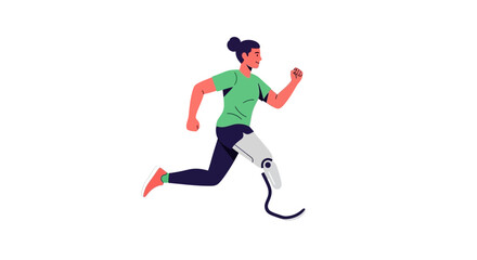 Celebrating resilience and active living, a person with a prosthetic leg runs, embodying empowerment and inclusivity for International Day of Persons with Disabilities