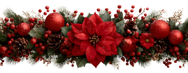 Christmas decor png on transparent background