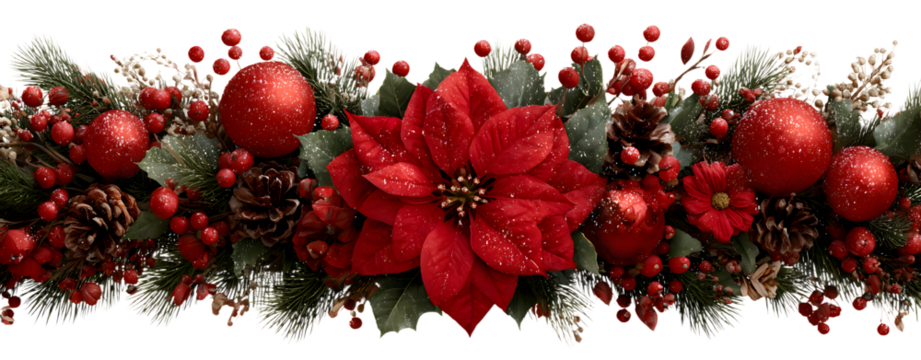 Christmas decor png on transparent background