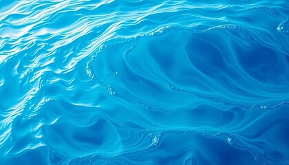 Fototapeta premium Abstract swirling blue waves, calming ocean texture, serenity, smooth