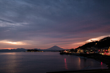 神奈川県鎌倉市稲村ケ崎夕暮れの134