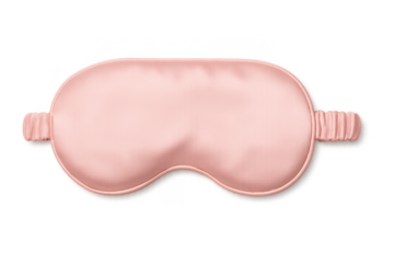 Pink silk sleeping eye mask for relaxation and rest