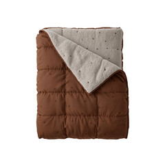 Obraz premium Cozy Comfort: A Warm Brown Quilted Blanket for Relaxation and Home Décor aesthetics