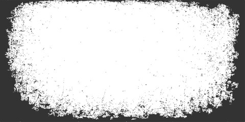 Black and white grunge frame illustration with dirty ink splatter texture