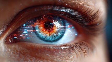 AI Eye Vision Technology, Futuristic Digital Interface