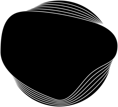 Circle black overlapping blend effect. Element for frame, label, tag, badge