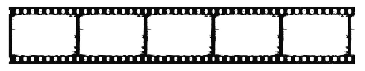 film frame with a transparent background . filmstrip or border with empty frames .Film strip frame. Cinema tape. Photo negative, filmstrip. Movie black seamless 