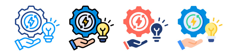 Energy Management Icon Sheet Multiple Style Collection 