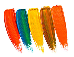 Vibrant paint strokes of various colors, artfully applied