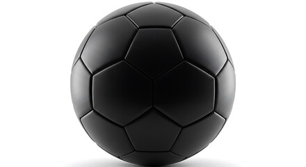 Isolated Black Soccer Ball Image for Sports Marketing and Related Themes