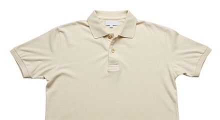 Beige Polo Shirt Mockup for Clothing Design