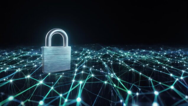Digital Security Lock Protecting Network Data.