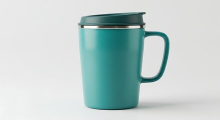 Teal Travel Mug with Lid for Coffee Tea