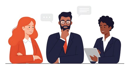 Business People Discussing Ideas in a Meeting with Diverse Team