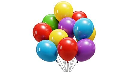 Bunch of Colorful Balloons Floating Together for a Party Decoration