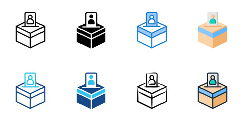 General election icon set multiple style collection 
