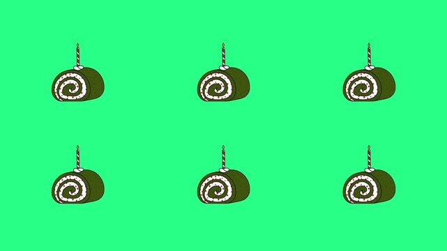 Six cartoon snails on a vivid green background arranged in two rows and three columns. Fun and cute, video loops, green screen, 4k, footage, 4k footage, videos, video clip, slow motion