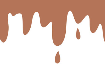 melted chocolate dripping on white element