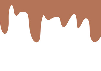 melted chocolate on white background element