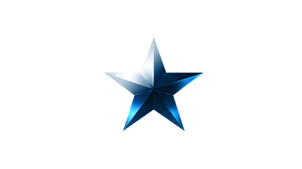 Obraz premium Blue star on white background
