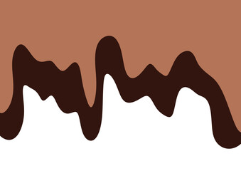 melted chocolate dripping on white