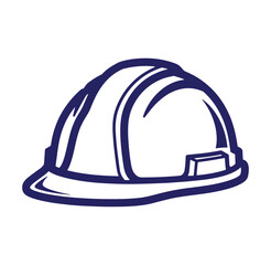 Fototapeta premium Vector illustration of a construction hard hat depicting safety and protection for workers