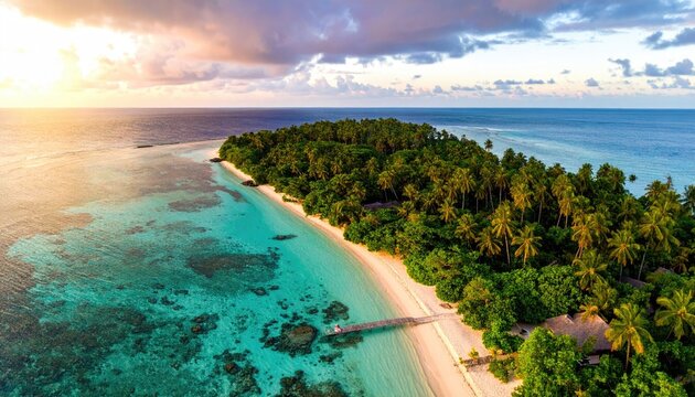 Tropical island paradise at sunrise (1)