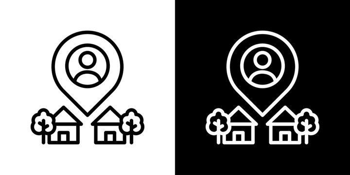 Local Icon Line Style Vector Illustration