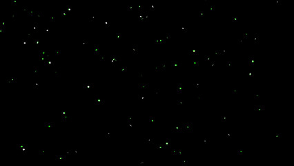 Glittering confetti illustration on black background