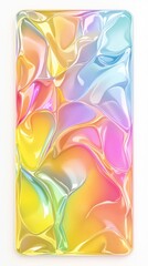 Fototapeta premium 3d glass abstract background with colorful shapes