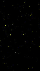 Glittering confetti illustration on black background