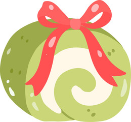 Matcha Christmas Roll Cake